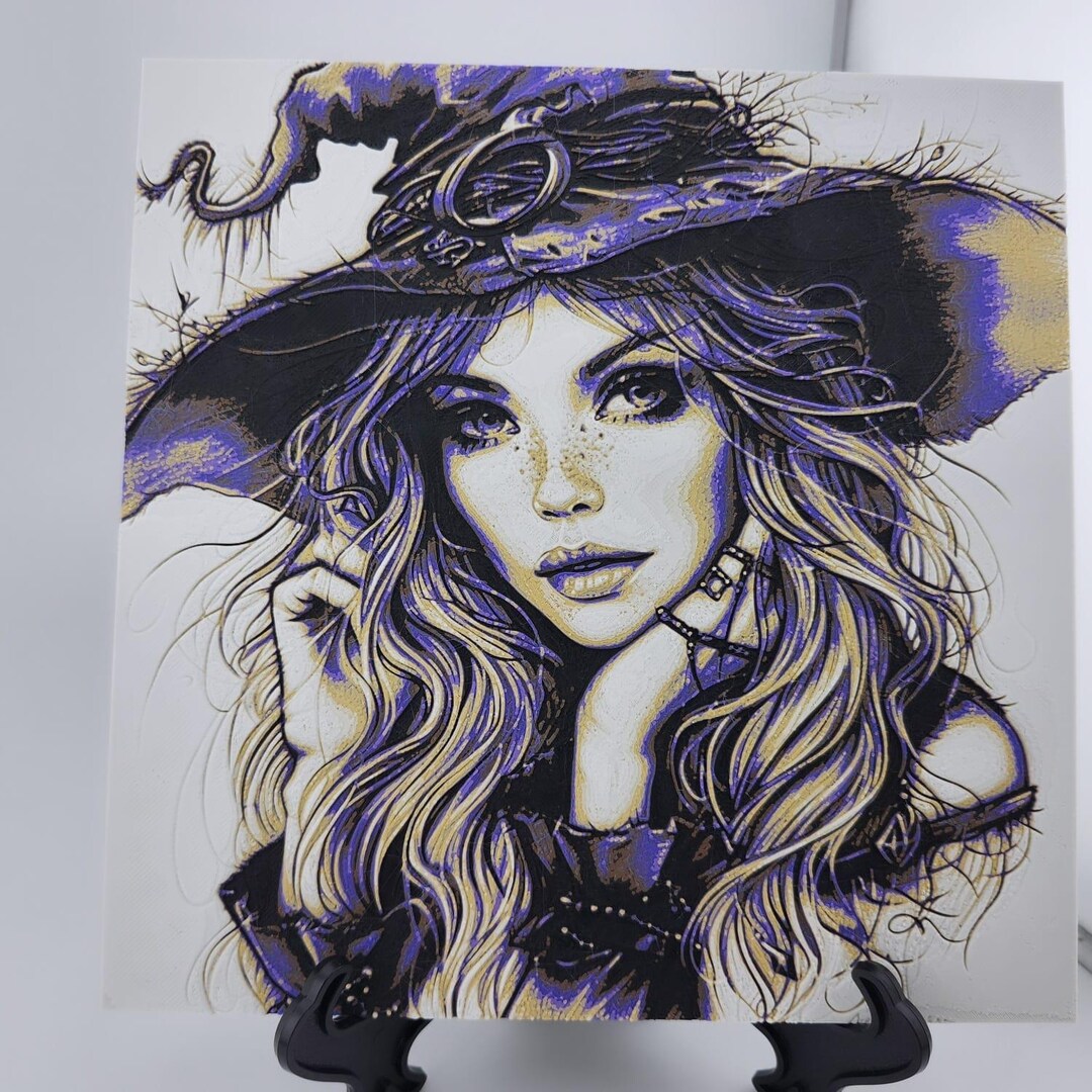 Witch Wall Art, 3D Printed Decor, Magical Home Decor, Witchy Aesthetic