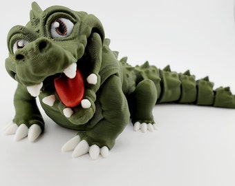 3D printed crocodile, Articulated croc, Realistic Croc Replica, Reptile Enthusiast Gift, Science Class Resource, Interactive Learning Tool