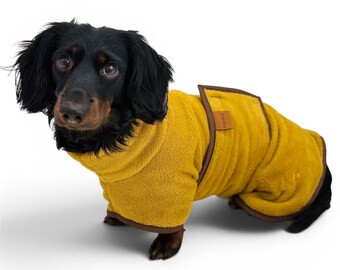 Luxury Dog Drying Robe – Made to Measure Bamboo Towelling Robe with Personalisation