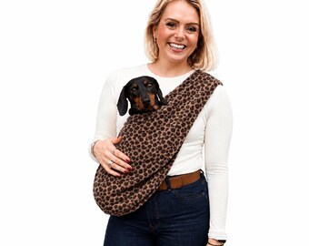 Patterned Fleece Dog Sling