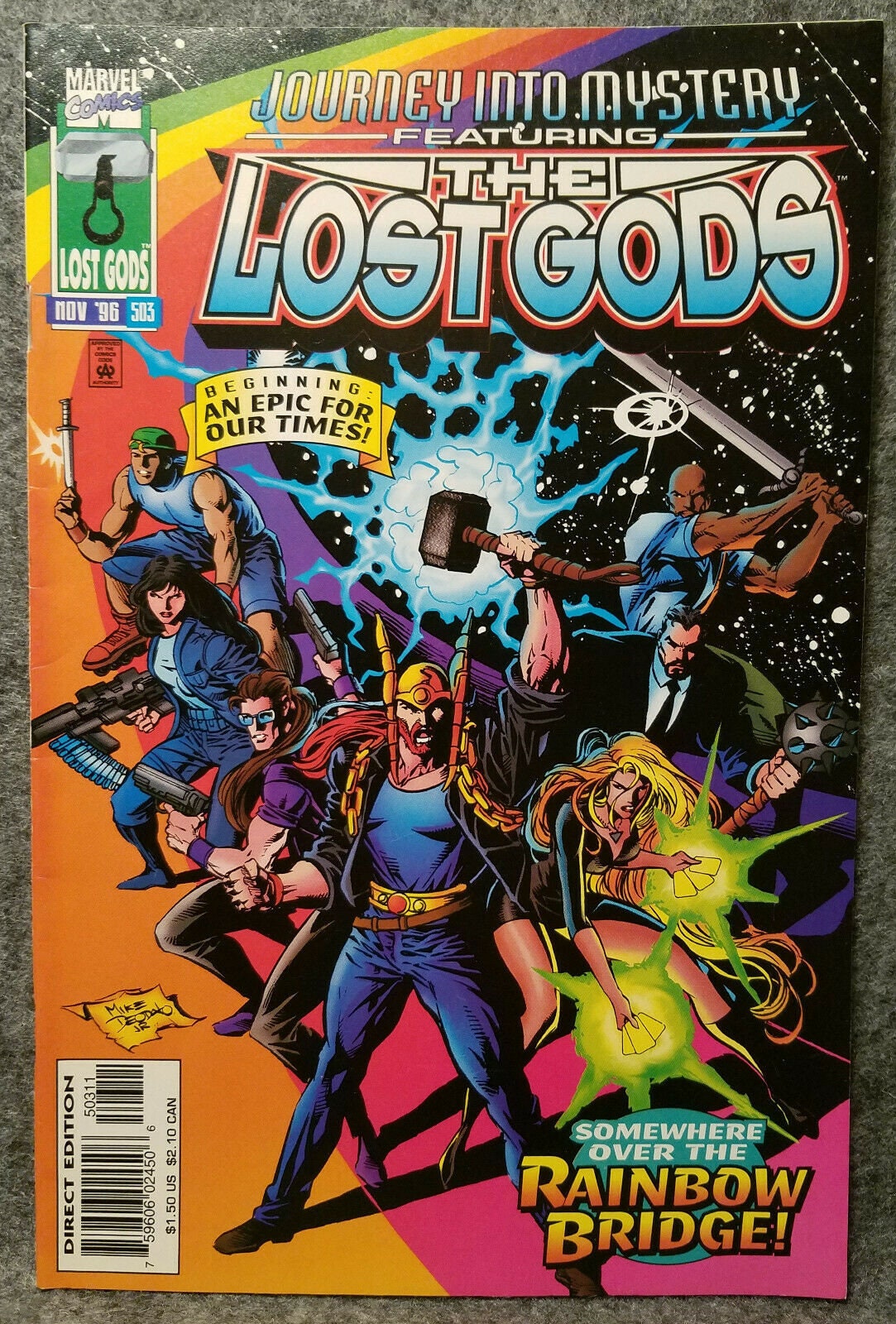 Marvel Comics Issue 503 April 1996 The Lost Gods Somewhere Etsy