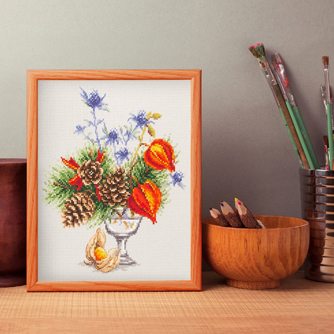 MAGIC NEEDLE Counted Cross Stitch Kit Flower Collection - Etsy