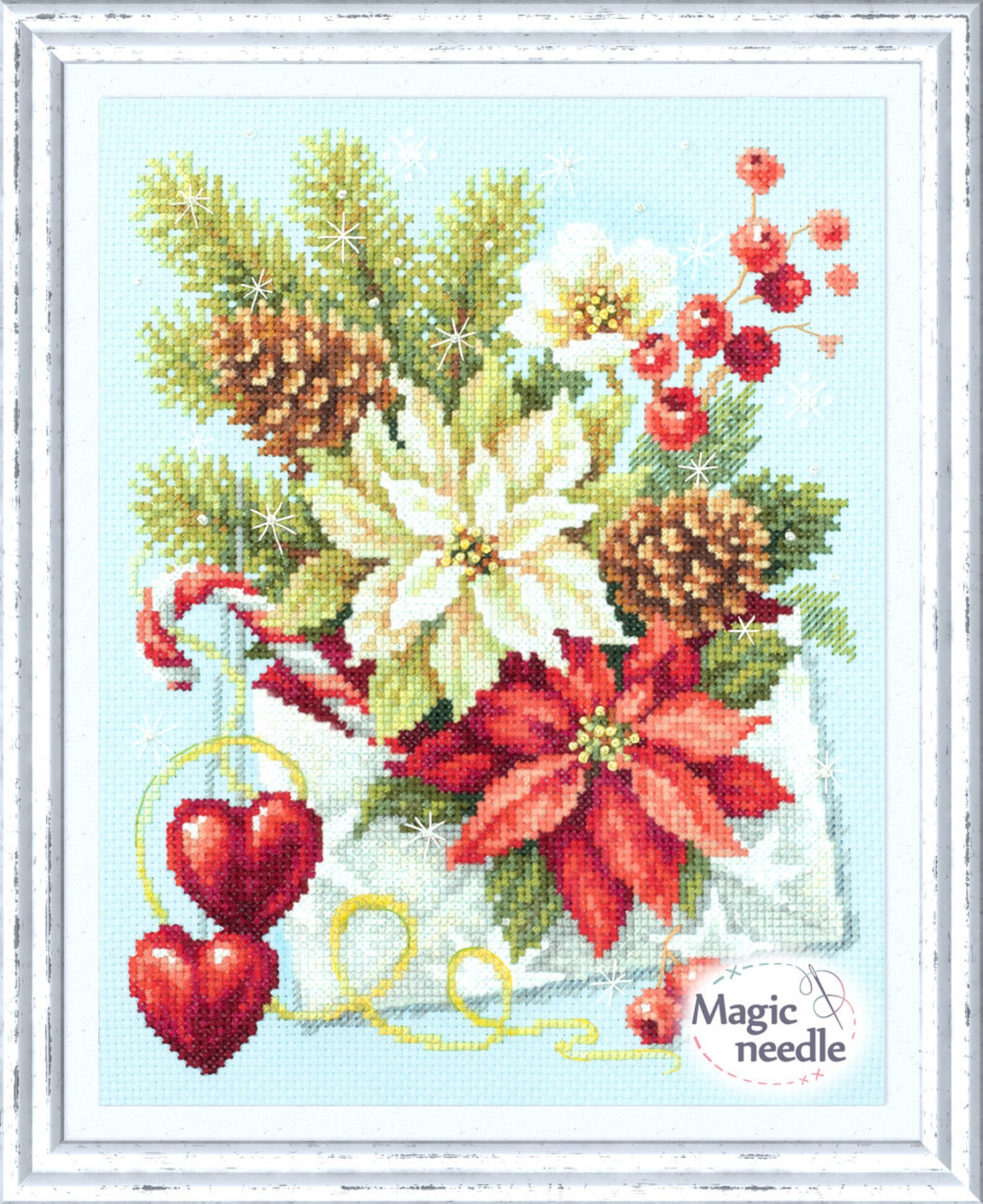 MAGIC NEEDLE Counted Cross Stitch Complete Kit Christmas - Etsy