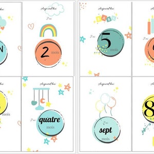 Cartes étapes bébé (10 x 15) - Collection "Doux bébé"