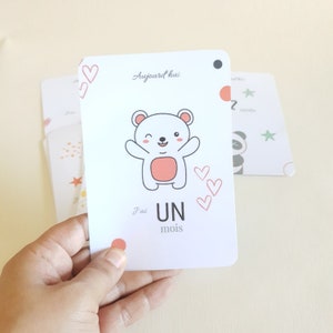 Cartes étapes bébé (10 x 15) - Collection "Les Z'Animaux"