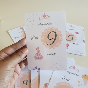 Cartes étapes bébé (10 x 15) - Collection "Ma petite princesse"