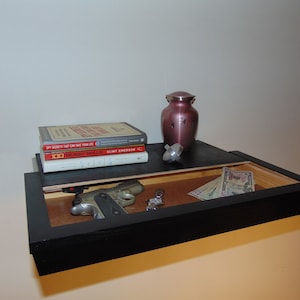 Floating Shelf With Hidden Secret Compartment - Floating Hidden Drawer Shelf - Real Wood and 100% HandMade in America - *FREE SHIPPING*