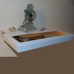 Hidden Compartment Floating Shelf: Wood Stash Box - 100% Handmade in the USA
