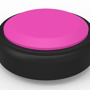 The Custom Easy Button &quot;Pink Top - Black Bottom&quot; - Record your own 10 Second Messages