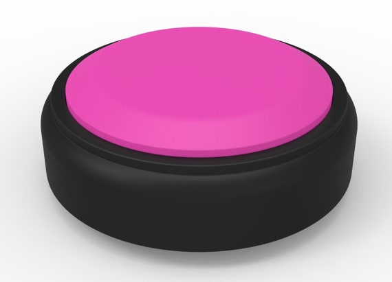 Pink Top Black Bottom Custom Easy Button, Record 1 Second Message