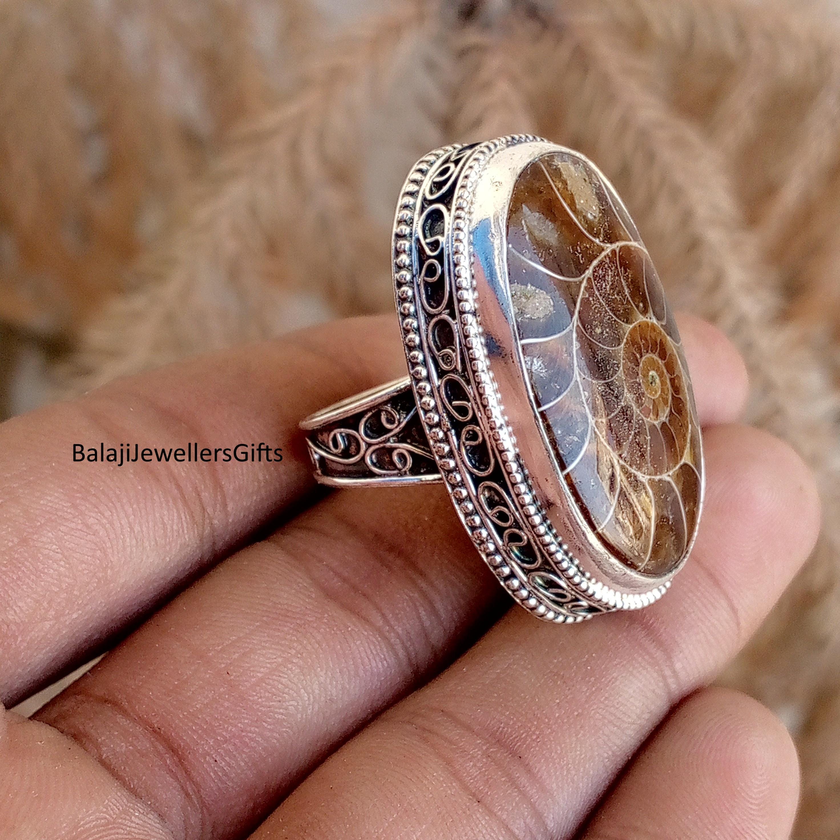 Buy Silver Coral Rings Online In India - Etsy India Sterling Silver 925 Fossilized Coral Large Oval Statement Ring Size 8.5 10.6g main image 1