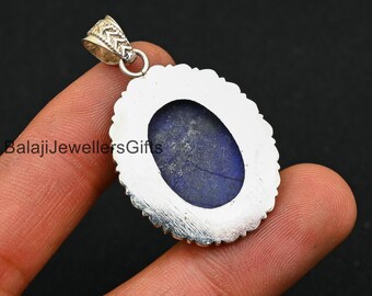 Jeweloporium Collana con ciondolo in pietra preziosa naturale spessa