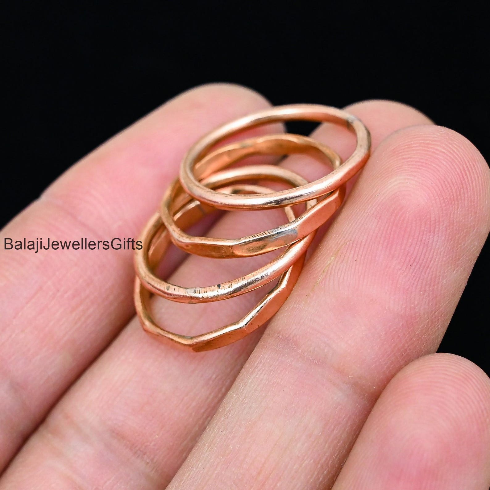 Solid Copper Ring, 100% Pure Copper Band Ring, Finger Copper Jewelry ...