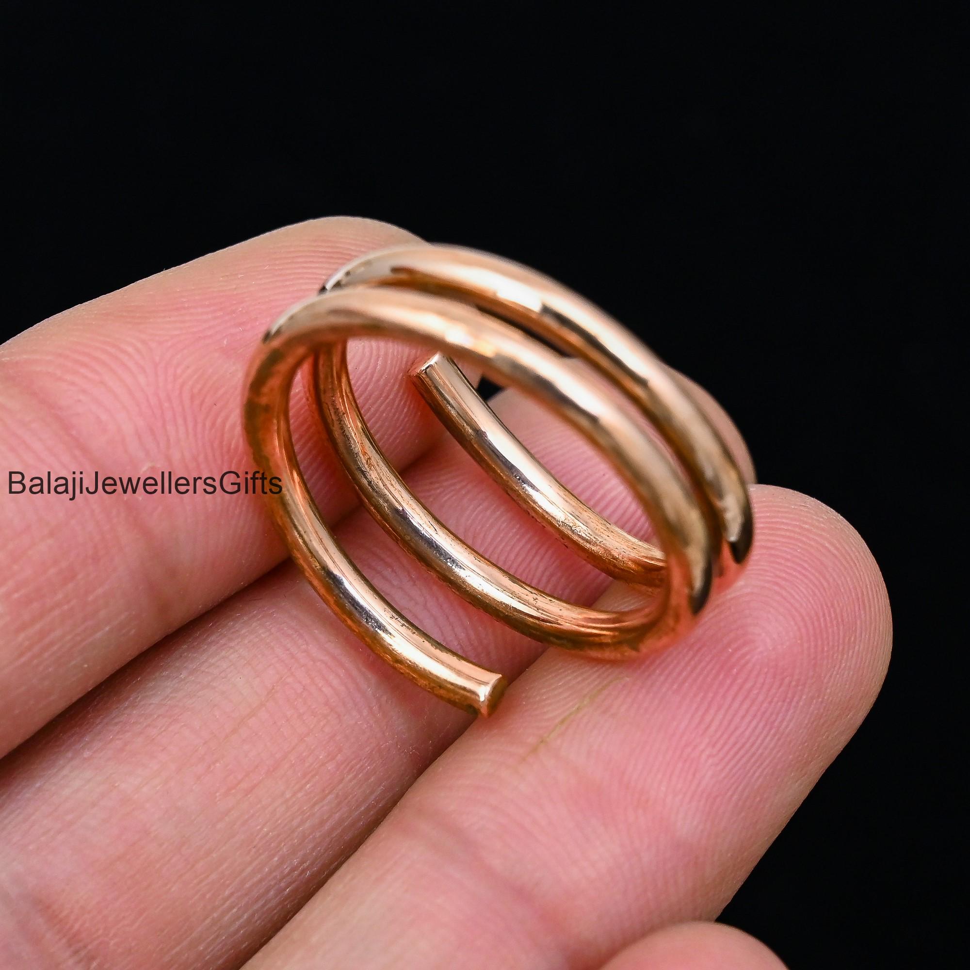 Anello In Rame Massiccio Regolabile &ndash; Fatto A Mano In India &ndash; Unisex