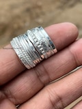 925 Sterling Silver, 12 Stacking Rings, Handmade- Statement Ring, Woman Gift Ring, Bohemian Jewellery, Unique Ring, Thin Wire Silver Ring,