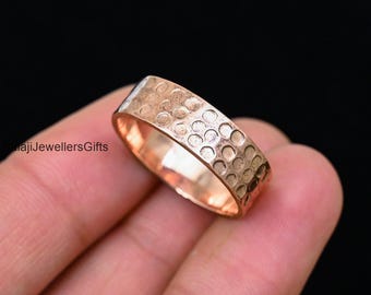 Anillo de cobre 100 % puro, anillo de cobre macizo, joyería curativa de cobre, anillo de cobre macizo martillado, anillo de cobre con forma de pulgar, anillo para hombre.