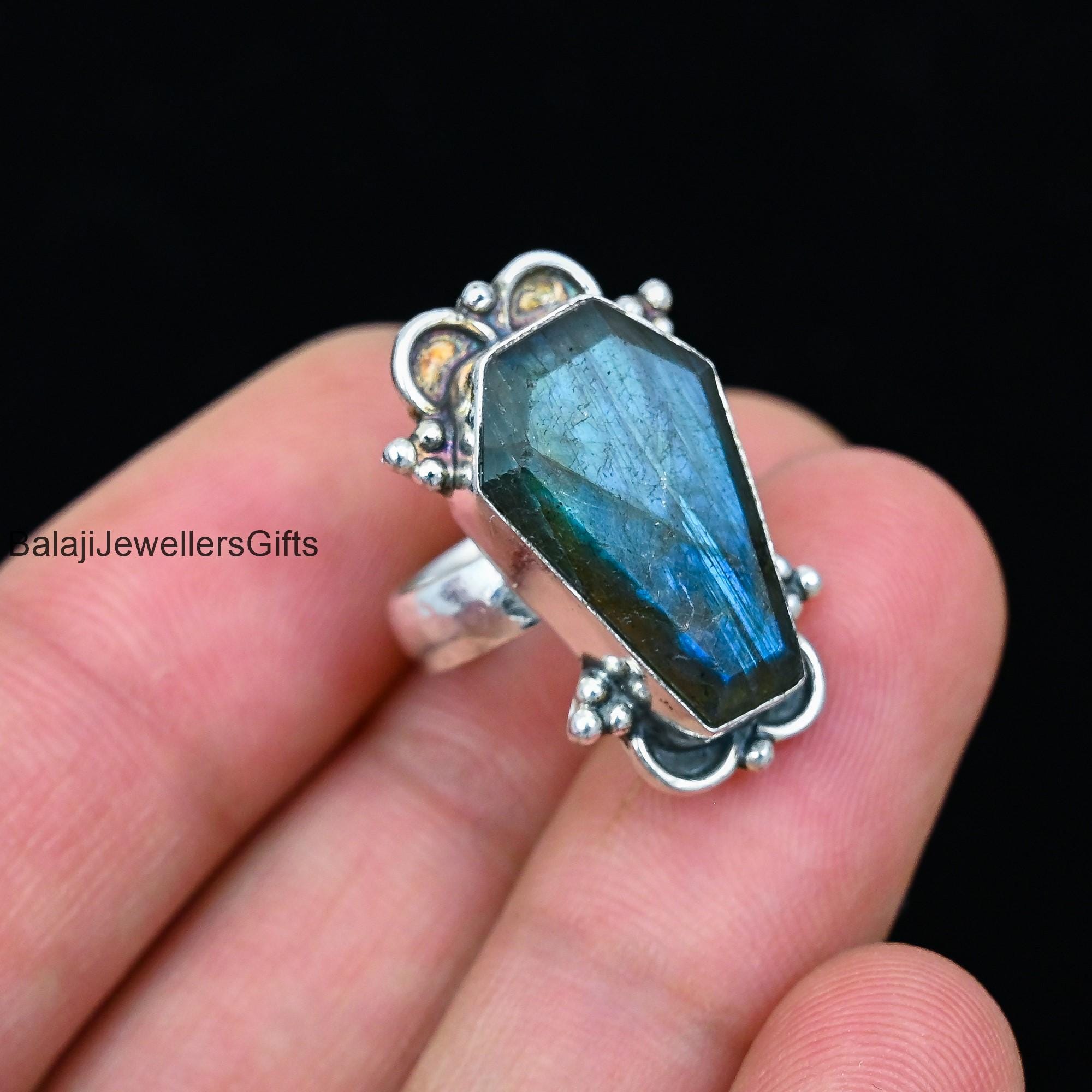 Sterling Silver Labradorite Ring | Creations