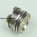 Handmade Sterling Silver Spinner Ring: Boho Meditation Anxiety Ring