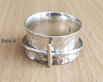 925 Sterling silver Spinner Ring, Boho Ring, Meditation Ring, Anxiety Ring, Popular Ring, Fidget Ring, Handmade Rings For Women Ring, B239