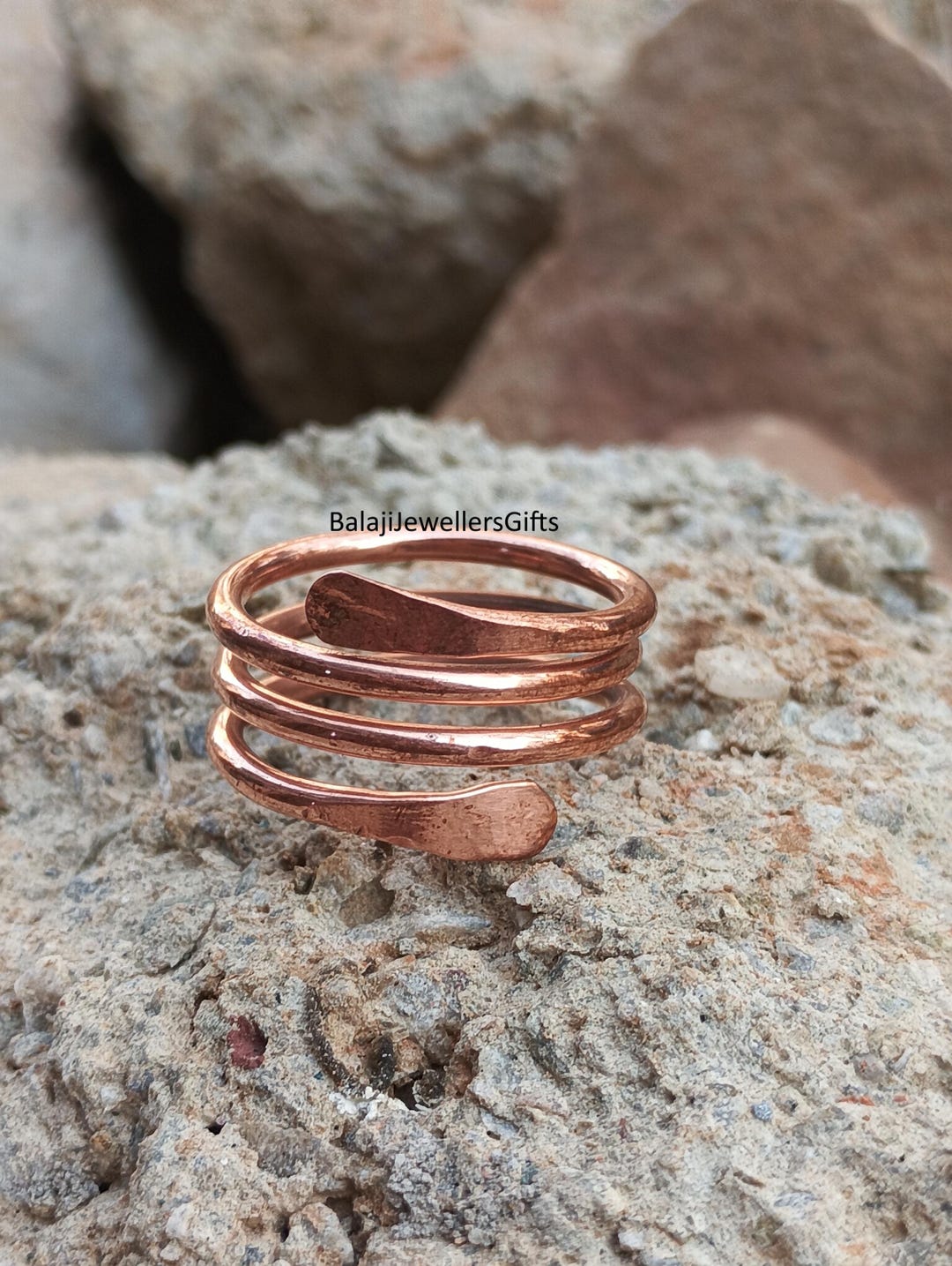 Women's Copper Rings Solid Copper Ring, Women Ring, Statement-handmade Ring, Spiral Ring ...