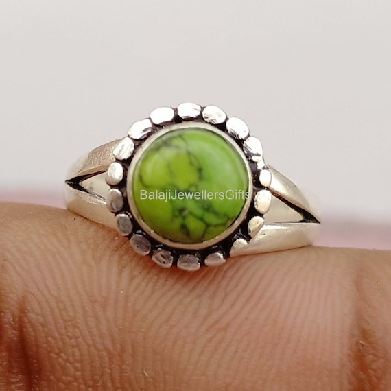 Anello gioiello fatto a mano in argento sterling 925 immagine pietra