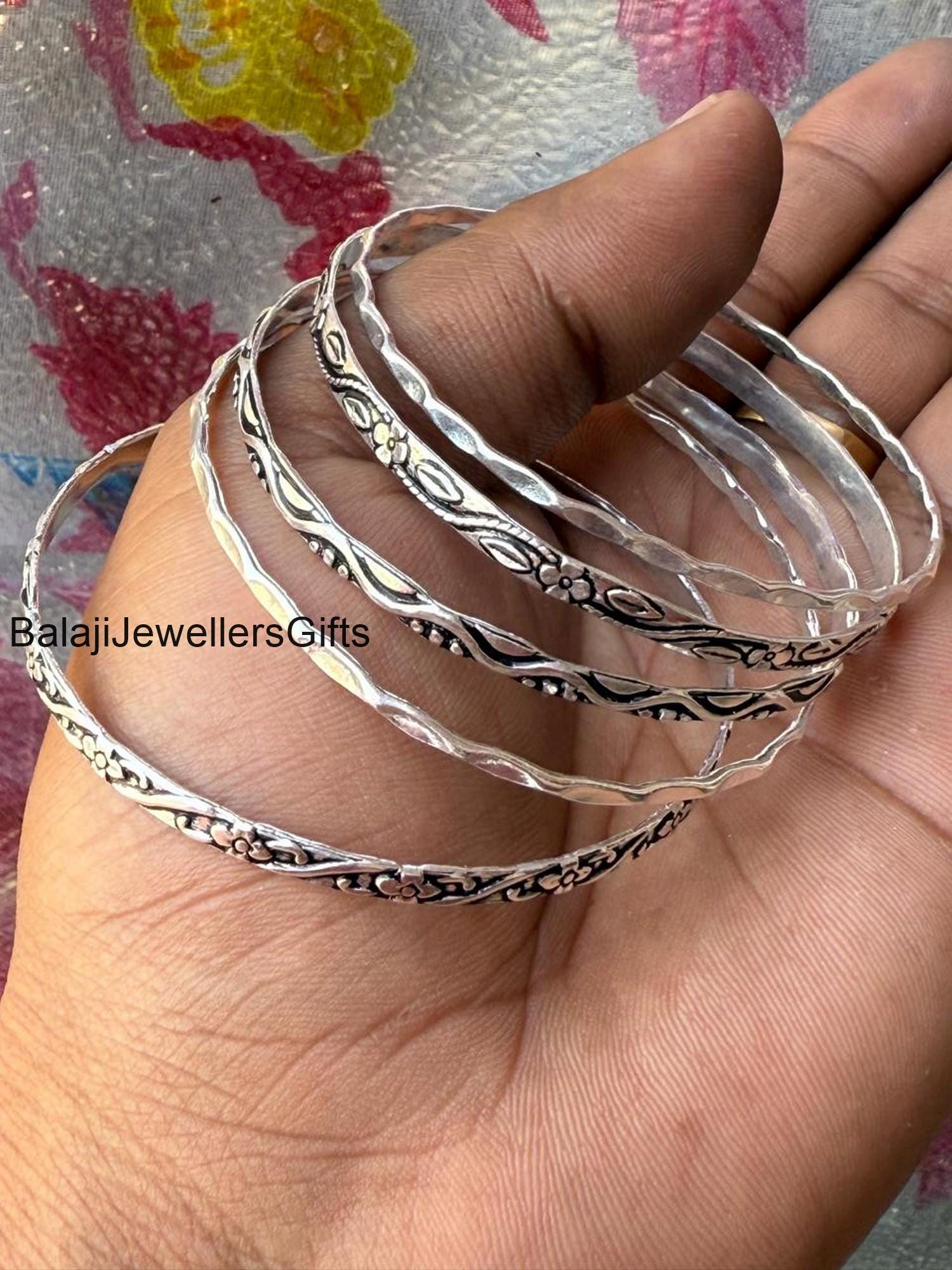 その他 FLAT CHAIN CUSTOM silver BANGLE 925 Sterling Silver Bangle, Design Bangles, Beautiful Bangle, 5