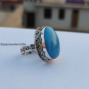 Genuine Turquoise Ring, Silver Turquoise Ring, Turquoise Ring, Sterling Silver Ring For Women, Blue Ring, Boho Turquoise Ring, Handmade Ring