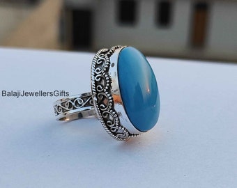 Anillo de turquesa auténtica, anillo de turquesa de plata, anillo de turquesa, anillo de plata esterlina para mujer, anillo azul, anillo de turquesa bohemio, anillo hecho a mano