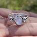 Natural Moonstone Ring, 925 Sterling Silver, Meditation Ring, Fidget Ring, Handmade Ring For Woman’s, Anniversary Gift Her Ring, B411