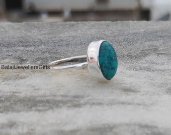 Turquoise Ring, 925 Silver Ring, Handmade Ring, Gemstone Ring, Turquoise Jewelry, Boho Ring, Silver Band, Designer Band, Gift For Her,B1676
