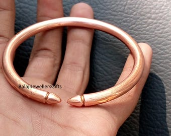 Solid Copper Bangle for Men & Woman Bangle, Handmade Copper Bracelet, Christmas GIft Bangle, Adjustable Cuff Bangle, Boho Bangle, Love Gift