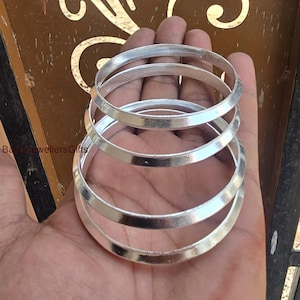 Christmas Gift, 925 Sterling Silver Bangle, Thick Heavy Silver Bangle, Stackable Bangle, Beautiful Bangle, Gift For Her, Handmade Bangle,
