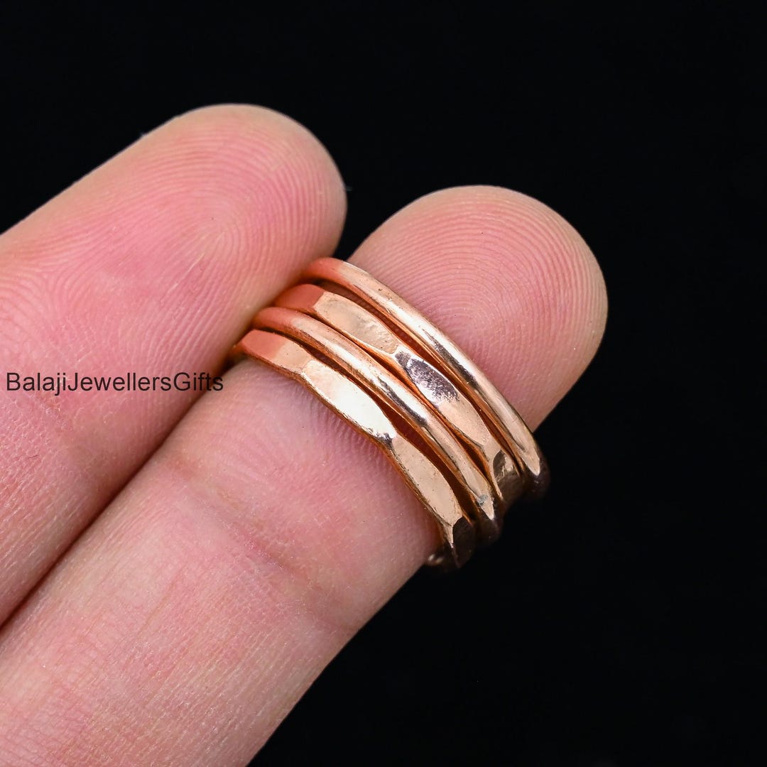 Solid Copper Ring, 100% Pure Copper Band Ring, Finger Copper Jewelry ...