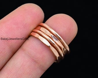 Solid Copper Ring, 100% Pure Copper Band Ring, Finger Copper Jewelry, Handmade Ring, Copper Ring, Hammered And Sample Copper Ring, Gift Ring