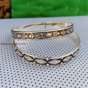 Beautiful Bangles, 7 Design Bangles, Stackable Bangles, 925 Silver Bangle for Her/him, Handmade Bangles for Gift On Christmas