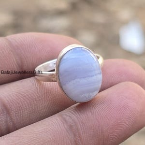 Blue Lace Agate Ring - Etsy