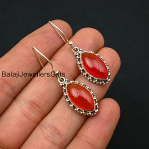 [韓国の人気ジュエリー] 925 silver. Carnelian earring Carnelian and Pearl Silver Earrings — ANANT DESIGN