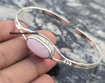 本物のピンクコンクシェルバングルブレスレット 925スターリング 本物のピンクコンクシェルバングルブレスレット 925スターリング