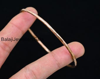 Pure Copper Boho Bangle, Woman Bangle, Handmade Copper Bracelet, Wire Copper Bangle,  Unisex Bangle, Gift For Her, Wedding Gift,Gift For Mom