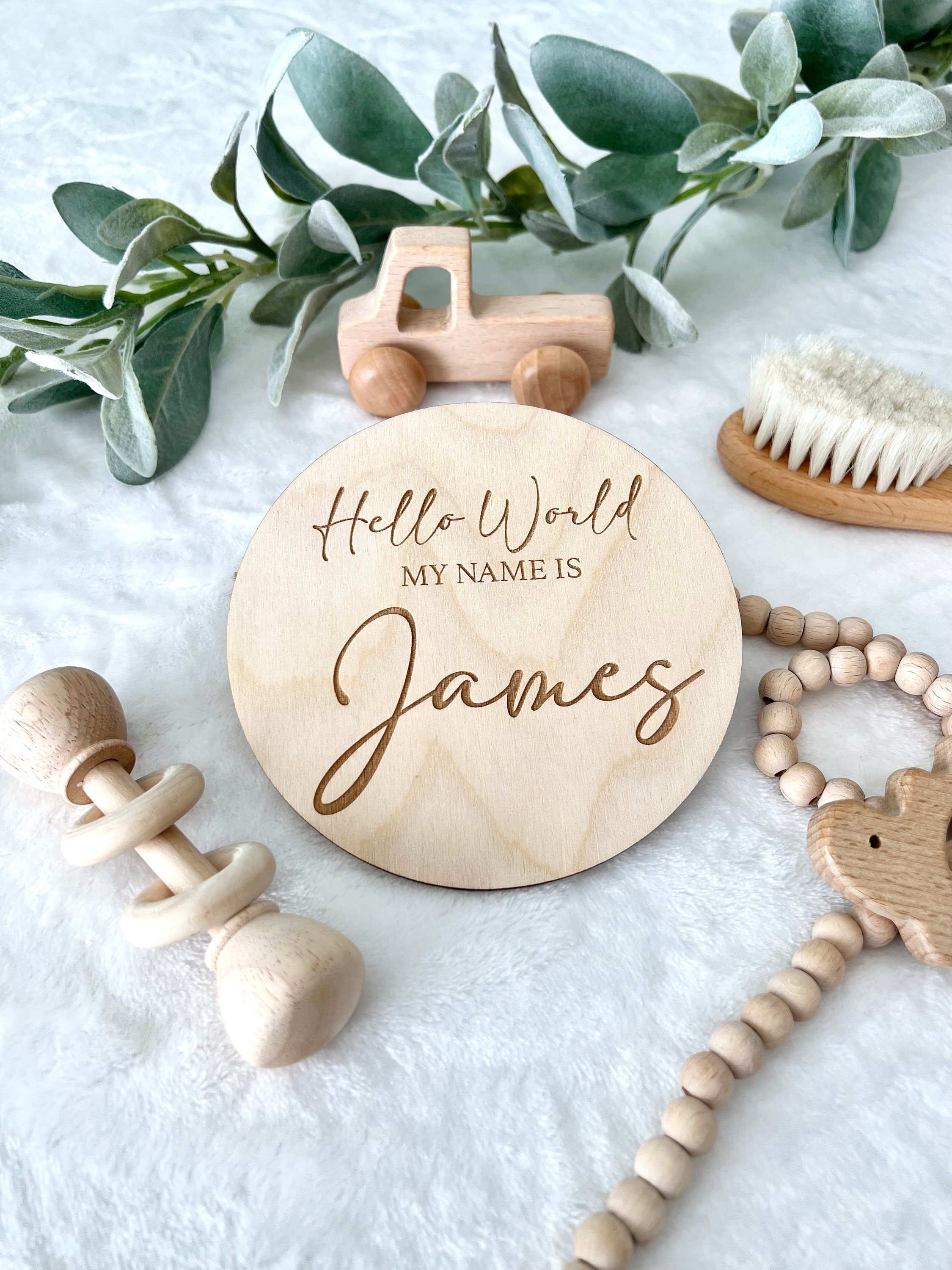 Baby Announcement Sign With Birth Stats Baby Name - Etsy