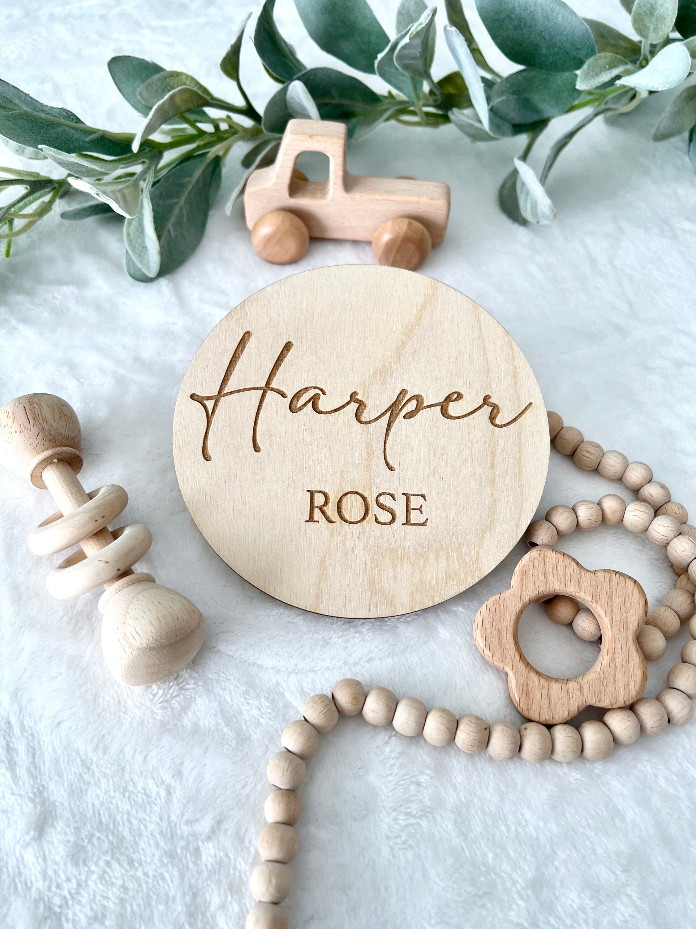 Baby Announcement Sign With Birth Stats Baby Name - Etsy