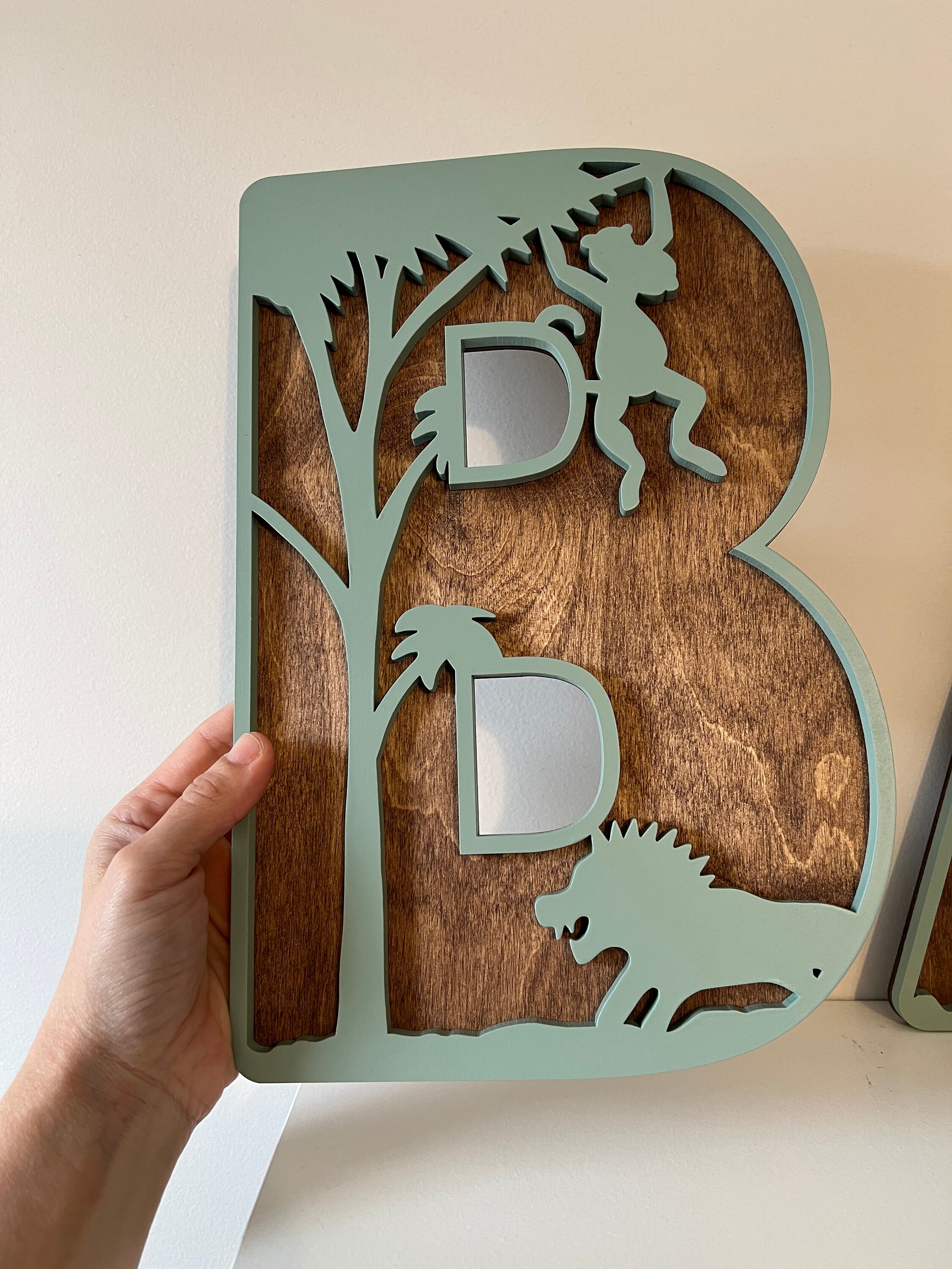 Jungle Nursery Decor, Safari Nursery Letters, Safari Animals Custom