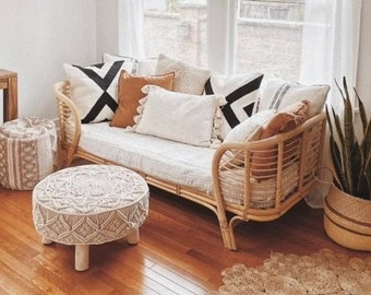 Rattan Sofa Etsy