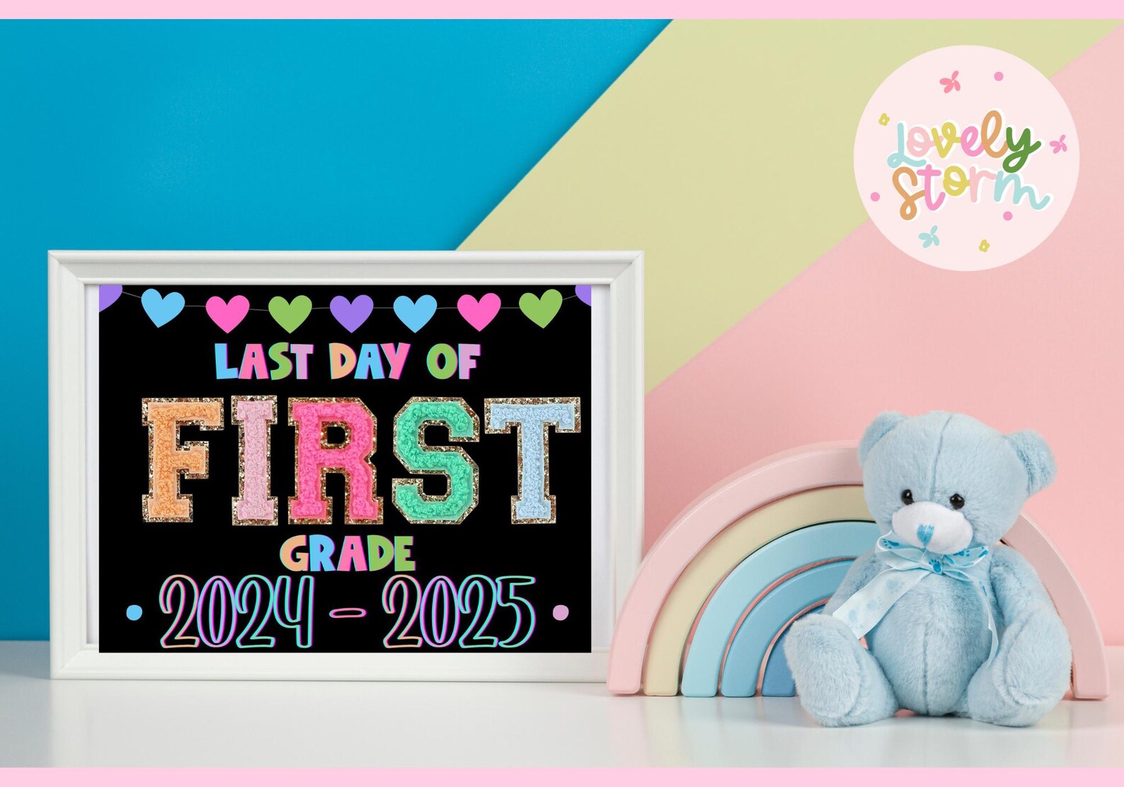 First Grad Grad Sign - First Grad Sign, Last Day of School Sign ...