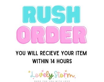 ADD-ON Rush Order for Custom Digital Prints, Expedite, Rush Processing Time