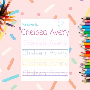 Personalized Custom Name Tracing Sheet - Learn to write name