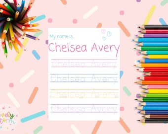 Personalized Custom Name Tracing Sheet - Learn to write name