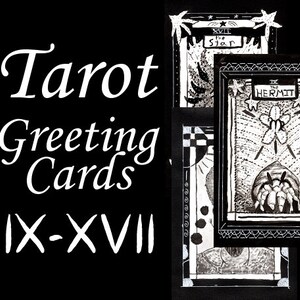 Tarot IX-XVII Greeting Cards
