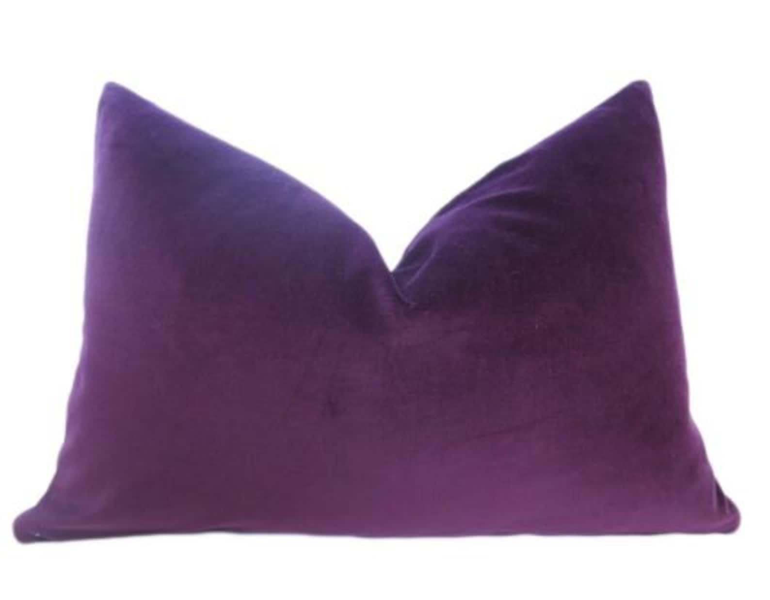 Luxury Purple Velvet Throw Pillow purple Pillow Velvet Etsy