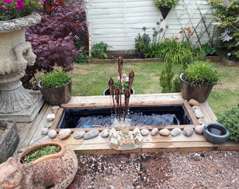 Solar Fountain Etsy